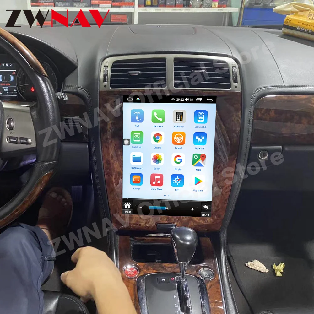 Авто Мултимедиен Плейър Tesa-Screen Android 12,0 За JAGUAR XK 2006-2010 2011 2012 2013 GPS Navi Carplay Auto Стерео Главното Устройство