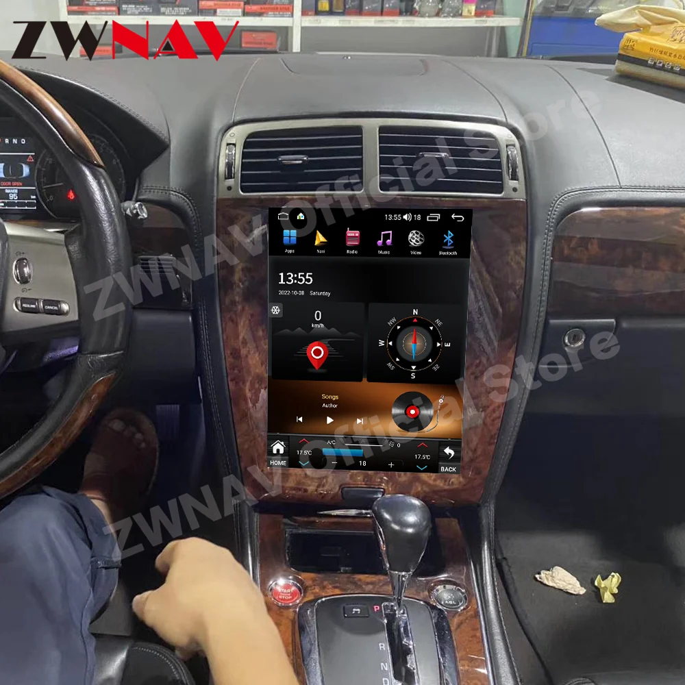 Авто Мултимедиен Плейър Tesa-Screen Android 12,0 За JAGUAR XK 2006-2010 2011 2012 2013 GPS Navi Carplay Auto Стерео Главното Устройство