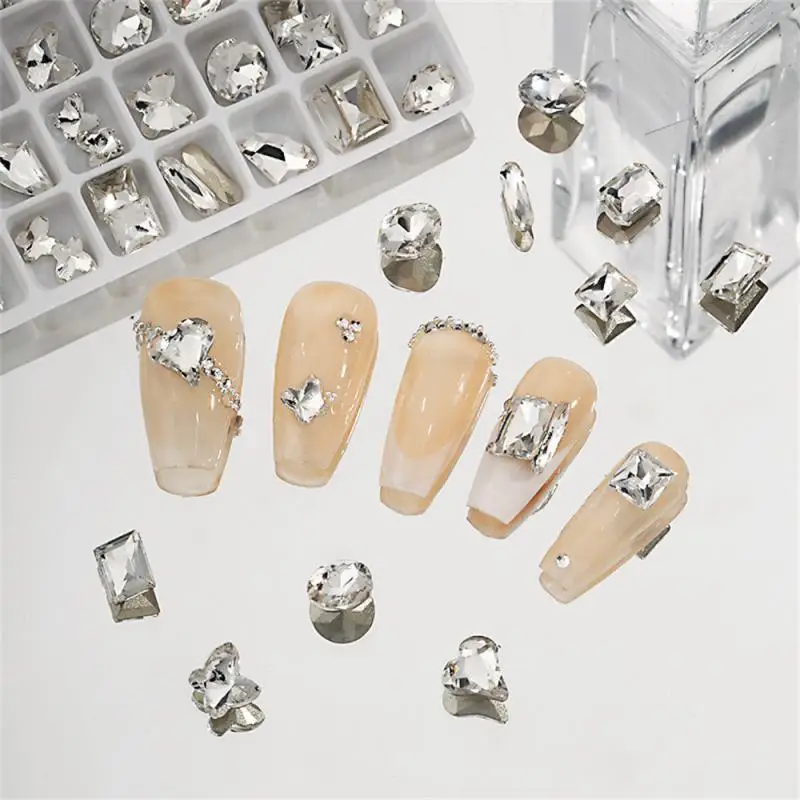 Аксесоари за нокти с пеперуди, Прозрачни, лесни за използване, се съхраняват отделно, Многофункционални Устойчиви нокти, стъкло