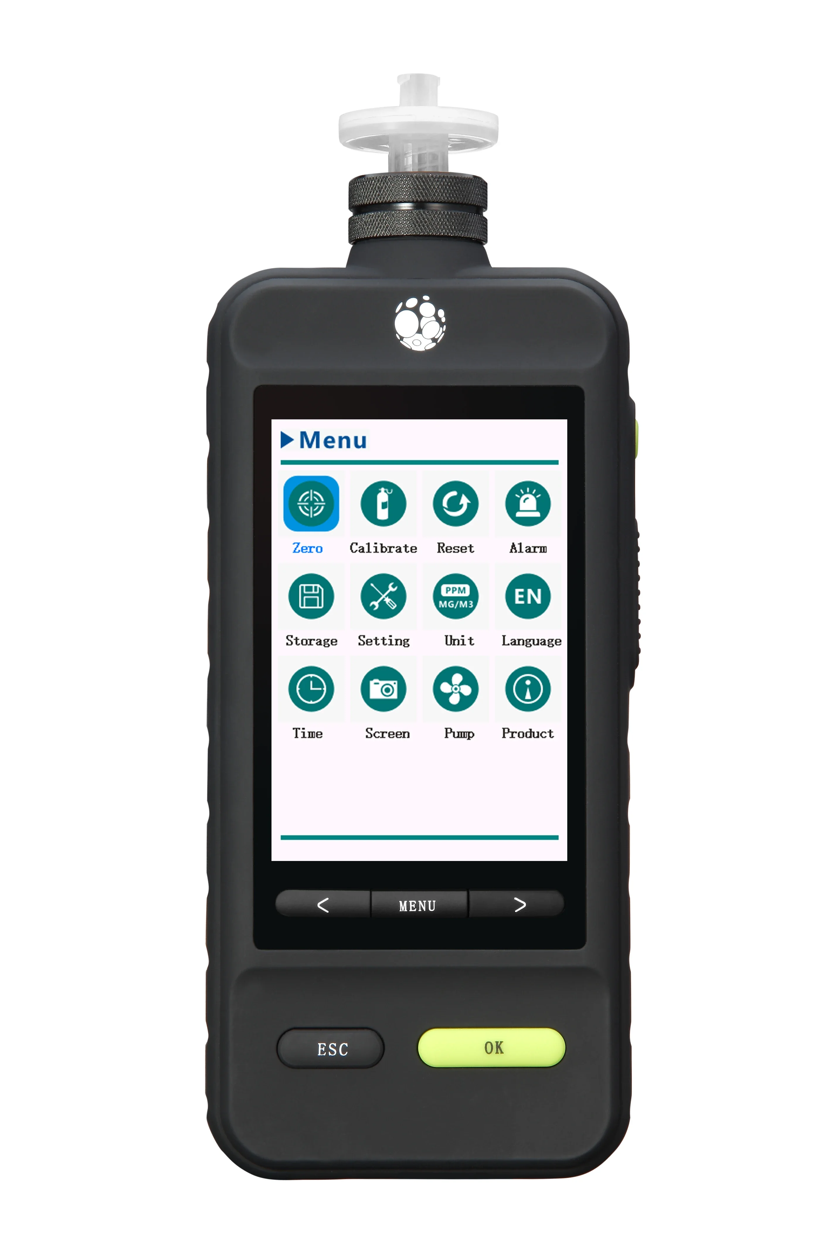 Безжичен портативен монитор VOC Bluetooth с измерване на количеството части на милиард от 1 ppb до10000 ppm