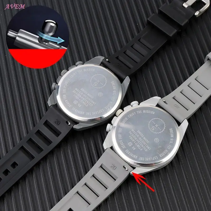 Висококачествен мека лента за omega swatch Huiwei GT Seiko каишка за часовник на мъже, жени быстроразъемный дишаща гривна от фторкаучука