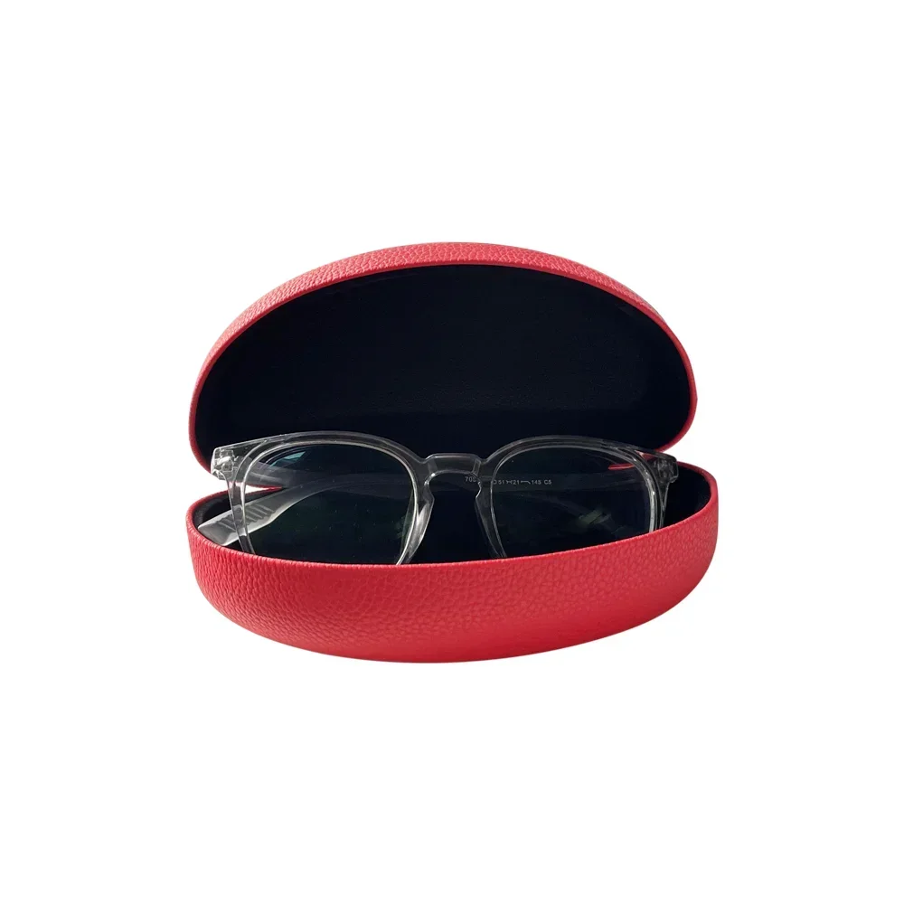 Висококачествен твърд калъф голям размер, червен на цвят с черна вътрешната част, калъф за слънчеви очила за магазин Optical Shop G001