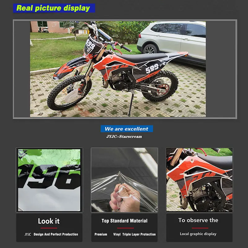 Графичен комплект за YAMAHA 2012 2013 2014 2015 WRF450 етикети за мотокрос Стикер