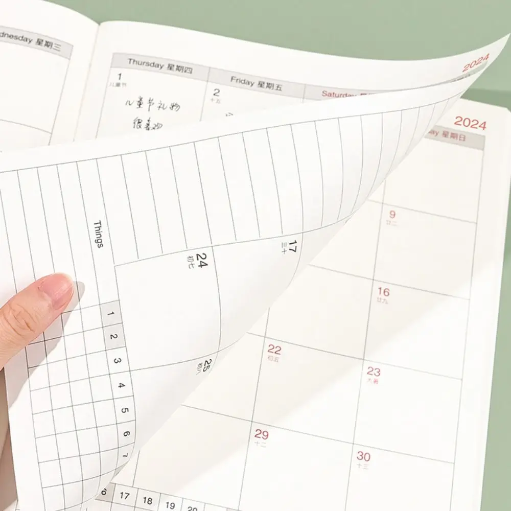 Дневник, Седмичен месечен на дневен ред в 2024 година, тетрадка, формат А4, А5, списък със задачи, бележник за подобряване на работата, планиране на 12 месеца, дневник, бележник