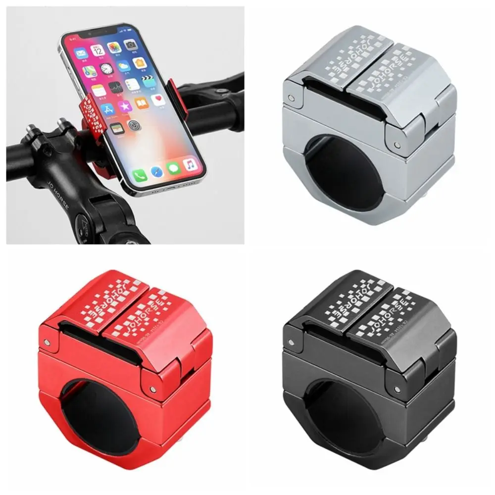 Държач за велосипед телефон с въртене на 360 °, Антисейсмическая поставка за колоездене телефон от алуминиева сплав, защита от разклащане, Съвместимост с различни размери