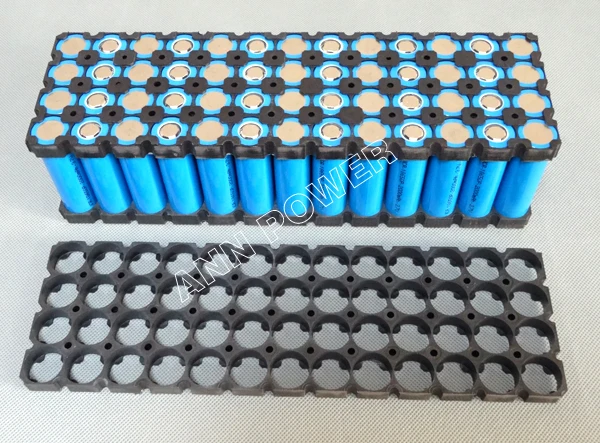 държач на батерията 18650 13 * 4 52 дупки за литиево-йонна батерия 48 10ач, огнезащитни материали, защита от вибрации