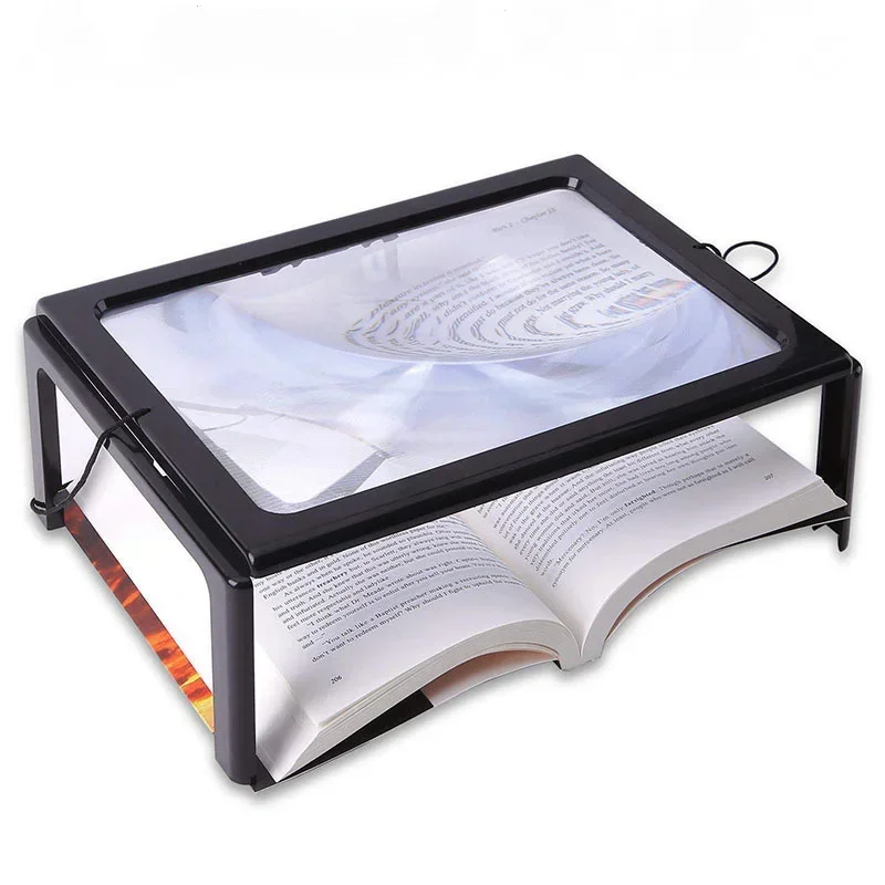 Екран с лещи за шиене Оптично складное увеличително стъкло за страници Маса за плетене на една Голяма увеличительная лупа за четене