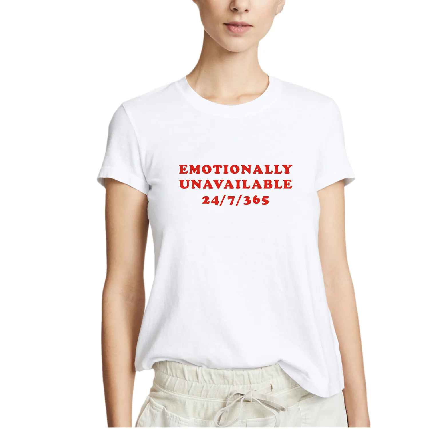 Емоционално недостъпен тениска Оверсайз Козметична риза Фестивален облекло Забавно риза на 90-те години на Tumblr Унисекс Облекло