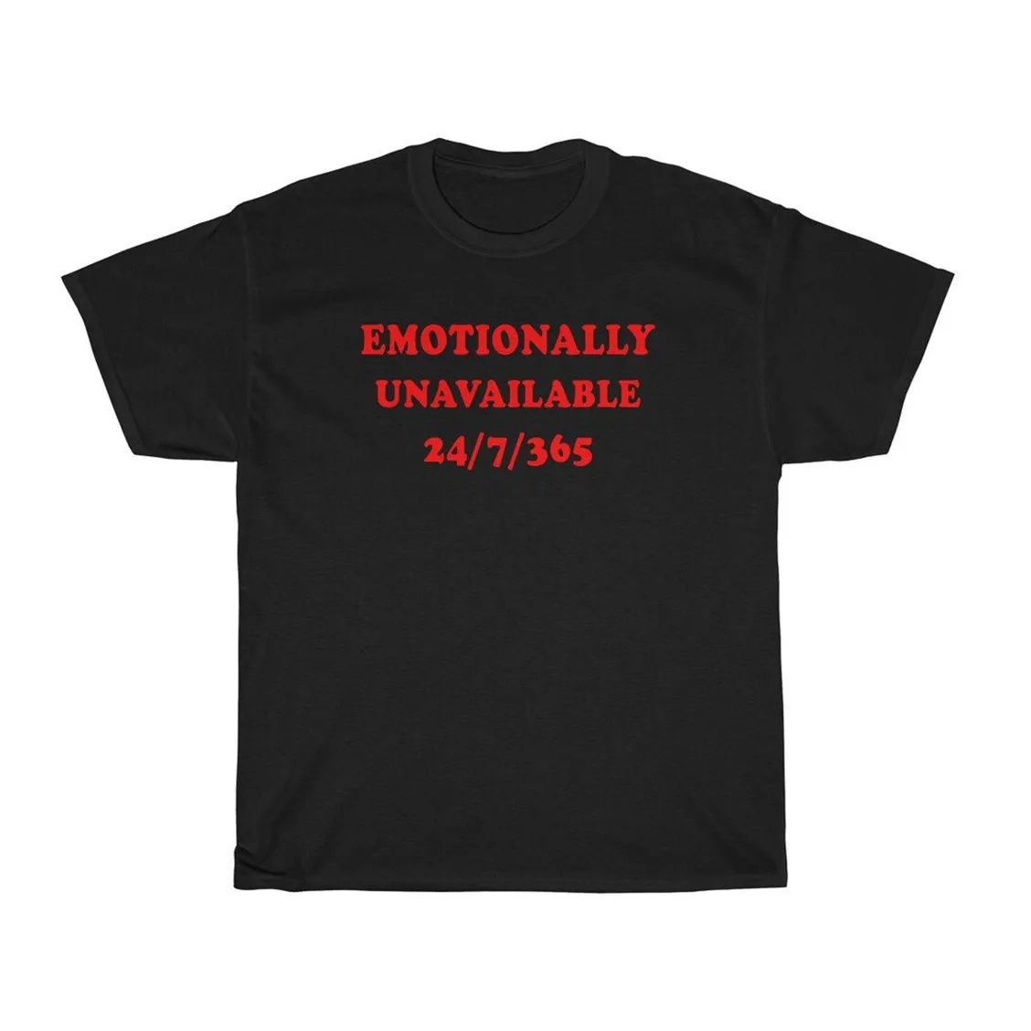 Емоционално недостъпен тениска Оверсайз Козметична риза Фестивален облекло Забавно риза на 90-те години на Tumblr Унисекс Облекло