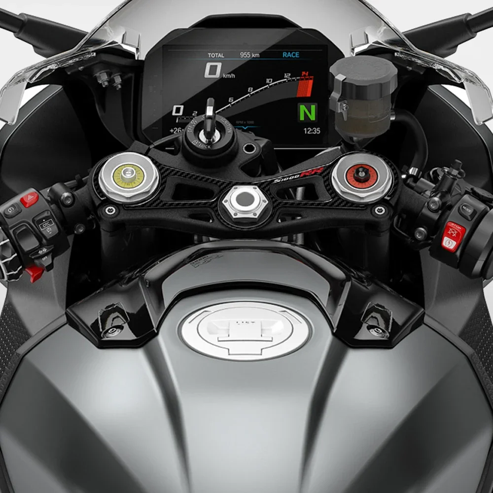 За BMW Motorrad S1000RR M1000RR 2019-2023 Горната Стикер Defender с Тройно Коромыслом 3D Carbon-look
