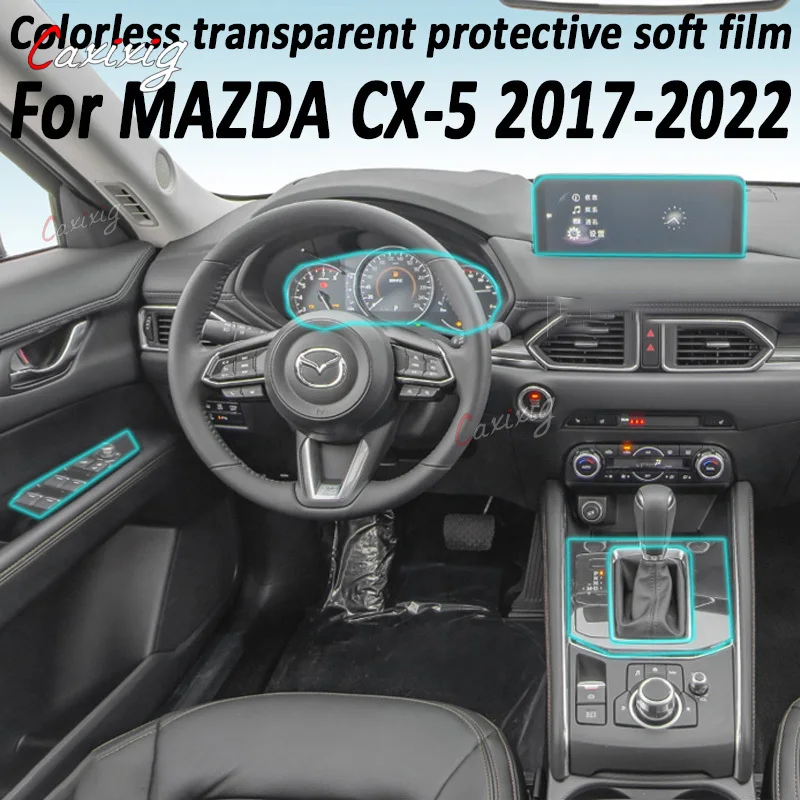 За MAZDA CX-5 CX5 2022, панел скоростна кутия, Навигация, Екран за купето на автомобил, Защитно фолио от TPU стикер против надраскване, Защита на