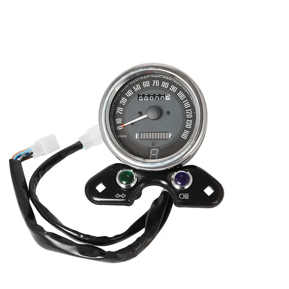 За Suzuki GN125 Honda CG125 Cafe Racer Мотор Километража LCD Цифров Интерфейс Сензор за Разхода на Гориво за измерване на Скоростта с Подсветка, USB Зарядно Устройство