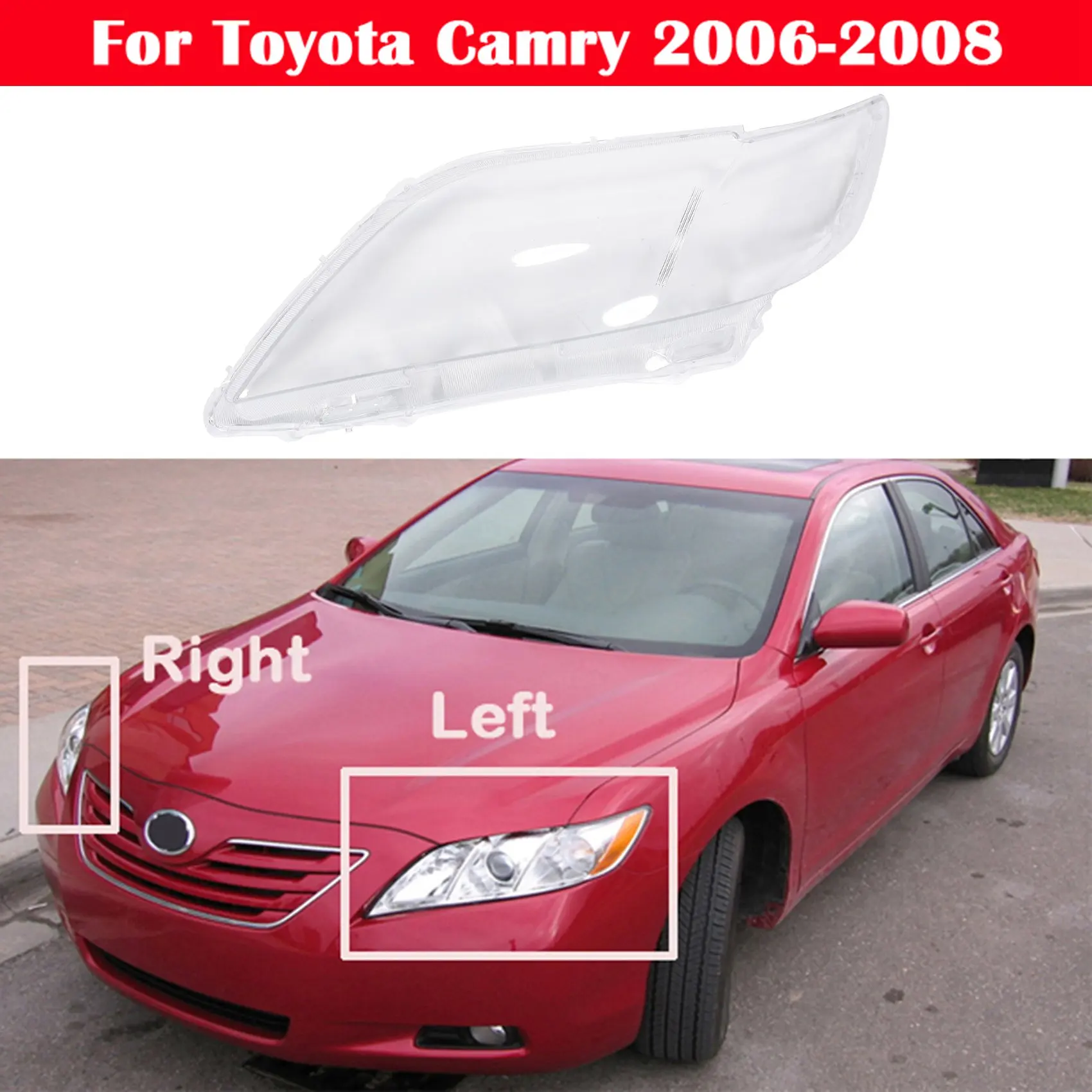 за Toyota Camry 2006 2007 2008 Автомобили лявата странична светлина Прозрачен капак на обектива-майка на светлината на лампа Лампа във формата на миди