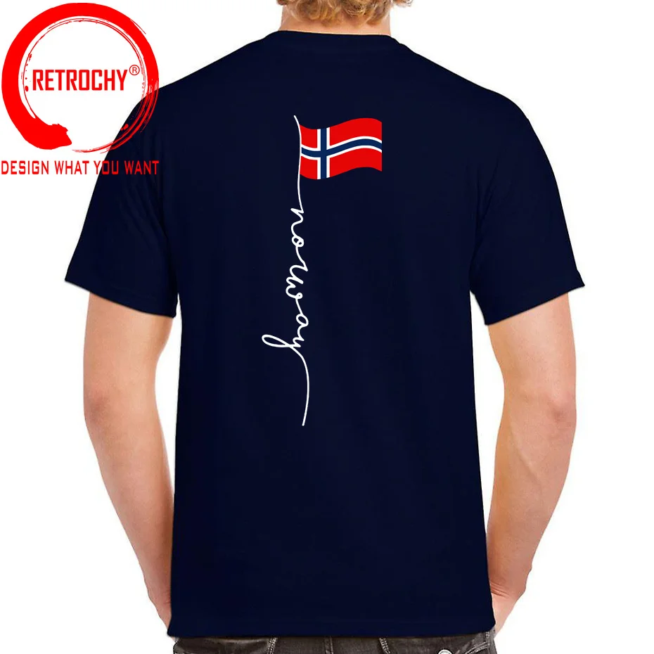 Забавна маркова норвежката тениска с флагштоком, норвежка тениска, мъжки памучен градинска дрехи с графичен дизайн, подарък за рожден ден, Лятна тениска Norge