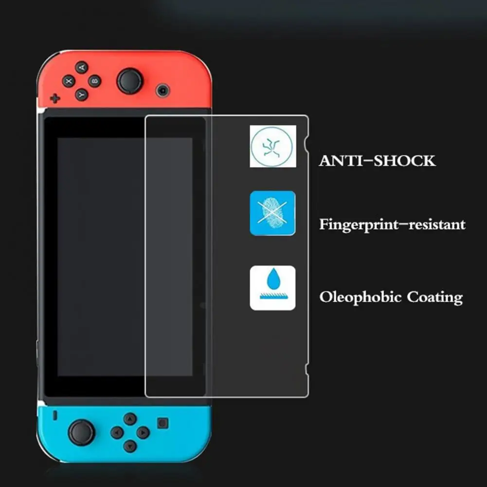 Игрова конзола, закалена фолио за Nintendo Switch, твърда, Прозрачна Игрова конзола с висока разделителна способност, Предпазно стъкло за екран 9H