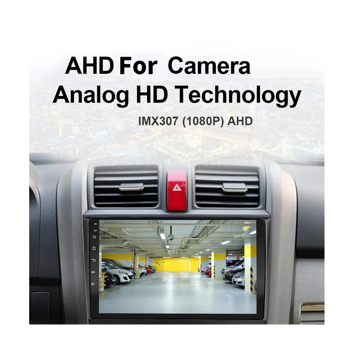 Камера за обратно виждане на автомобила 1080P WDR Бяла Камера с възможност за завъртане на 360 градуса Записващо устройство AHD Универсален IMAX307 Цветно изображение на Авточасти