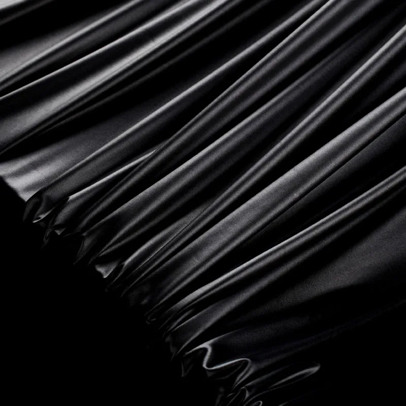 Като кожа, като черен сатен еластична материя, модни тъкани от висок клас