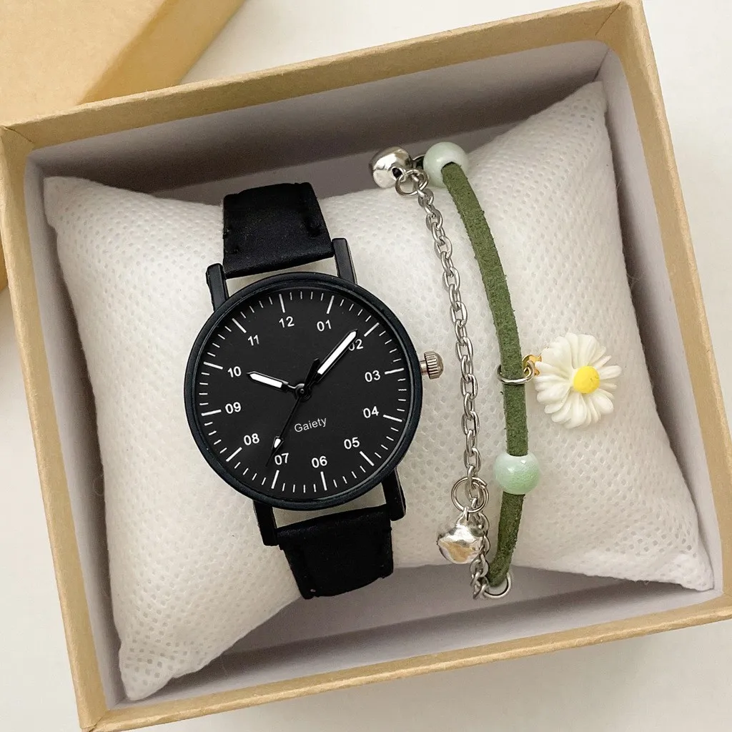 кварцов часовник в стил ins Корейската версия на прост темперамент с гимназия малка прясна ежедневна мода mori