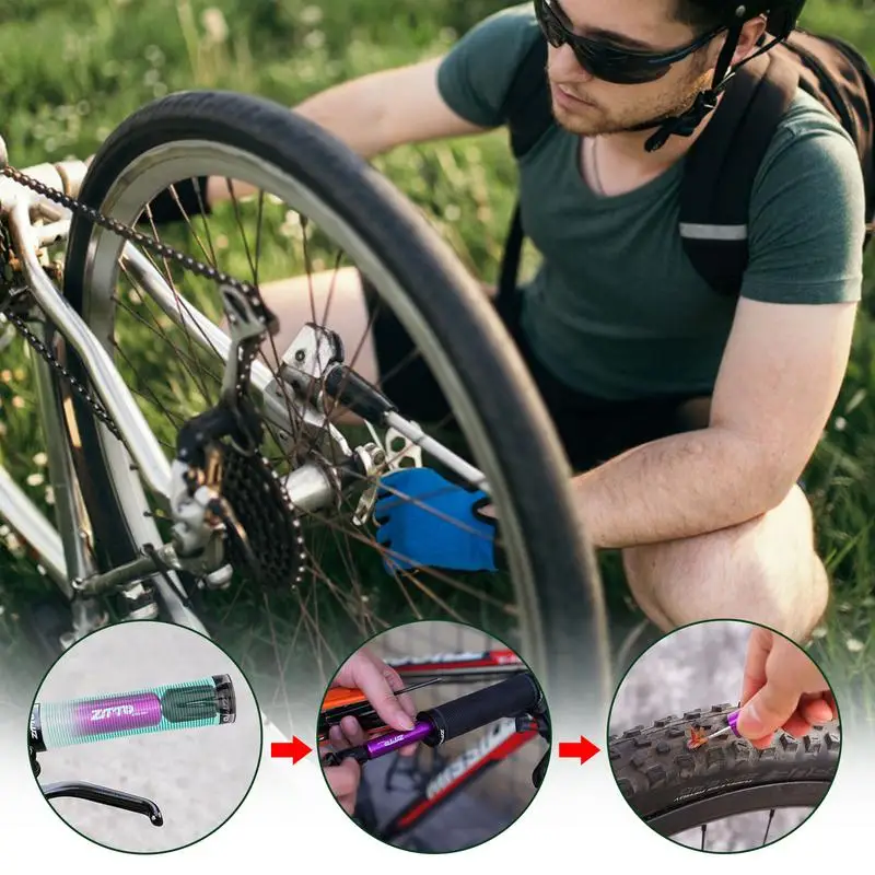Комплект за ремонт на безкамерни велосипедни гуми, комплект за ремонт на велосипедни гуми, Преносим Спешно Комплект за ремонт на велосипедни гуми с гумени ленти, пътен под наем