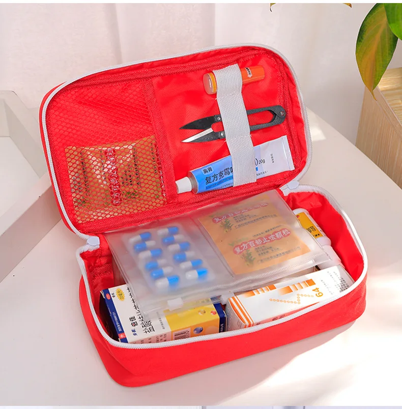 Крупнотоннажная аптечка за първа помощ, медицински комплекти за спешна помощ, органайзер, преносим чанта за съхранение на медицински таблетки за пътуване на открито