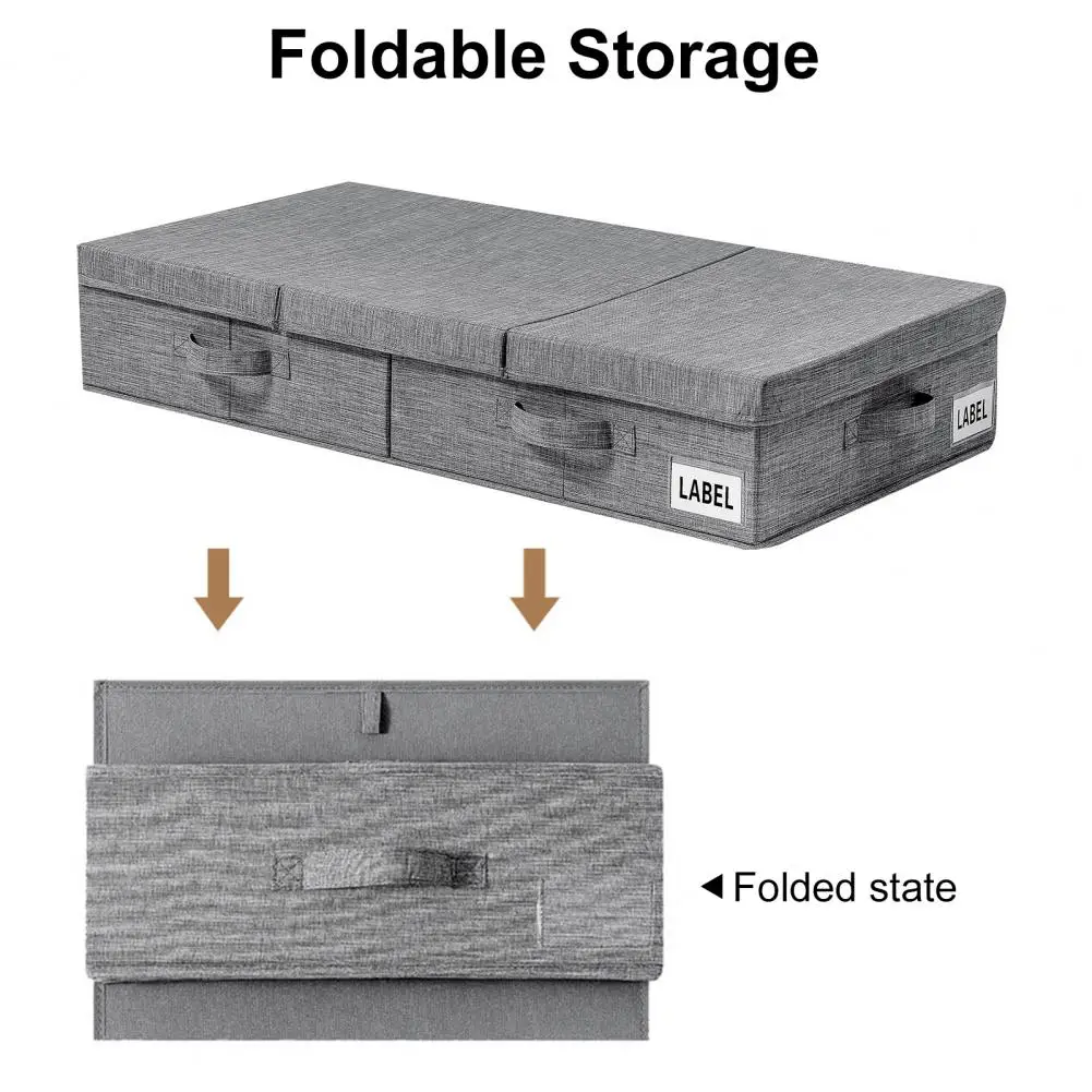 Кутия за съхранение на играчките Със здрава дръжка, кутия за съхранение на принадлежности за спалнята е с голям капацитет, контейнер за съхранение под леглото