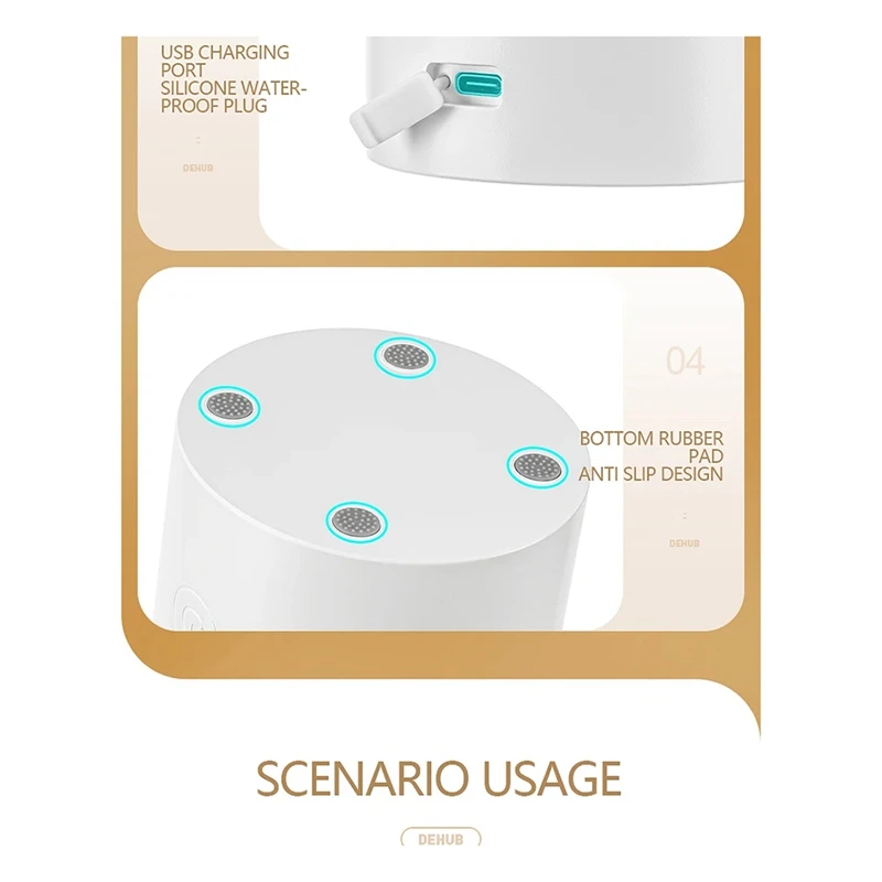 Кухня 500 мл USB Акумулаторна опаковка сапун Безконтактен Ръчно Опаковка за баня, Голям капацитет Опаковка препарат за баня