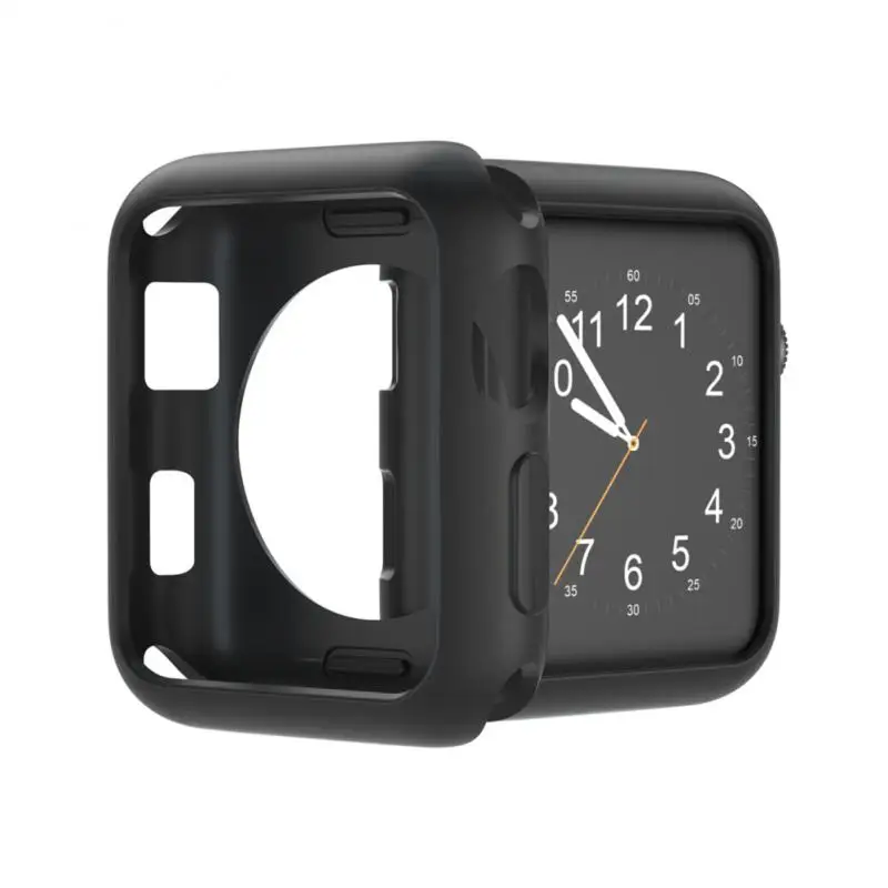 Мек Силиконов калъф за Apple Watch 7 45 mm 6 SE 5 4 3 42 мм, 38 мм, Защитната обвивка за iWatch серия 7 6 5 40 44 42 мм Броня