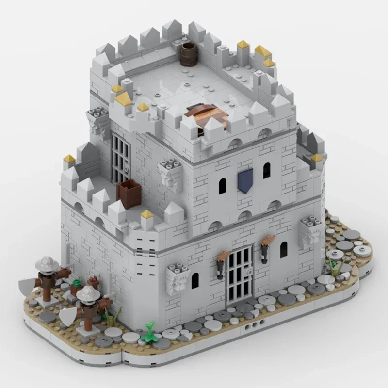 Модел Военна Крепост, тухла Строителен Moc, Технология на Средновековния замък Barraks, Модулни Блокове, Подарък Коледна Играчка, Комплект 