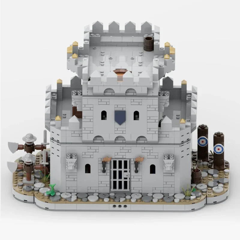 Модел Военна Крепост, тухла Строителен Moc, Технология на Средновековния замък Barraks, Модулни Блокове, Подарък Коледна Играчка, Комплект 