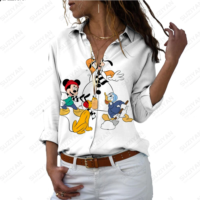 Нов хит на продажбите, женски жилетка копчета с дълъг ръкав, Стилен дамски шифоновая риза с 3D печат 