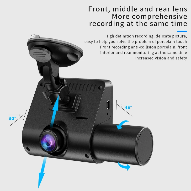 Обектив Автомобилен Видеорекордер 1080P Dash Cam за Автомобили Видео Камера за Задно виждане за Кола Черна Кутия Паркинг Монитор Автомобилни Аксесоари