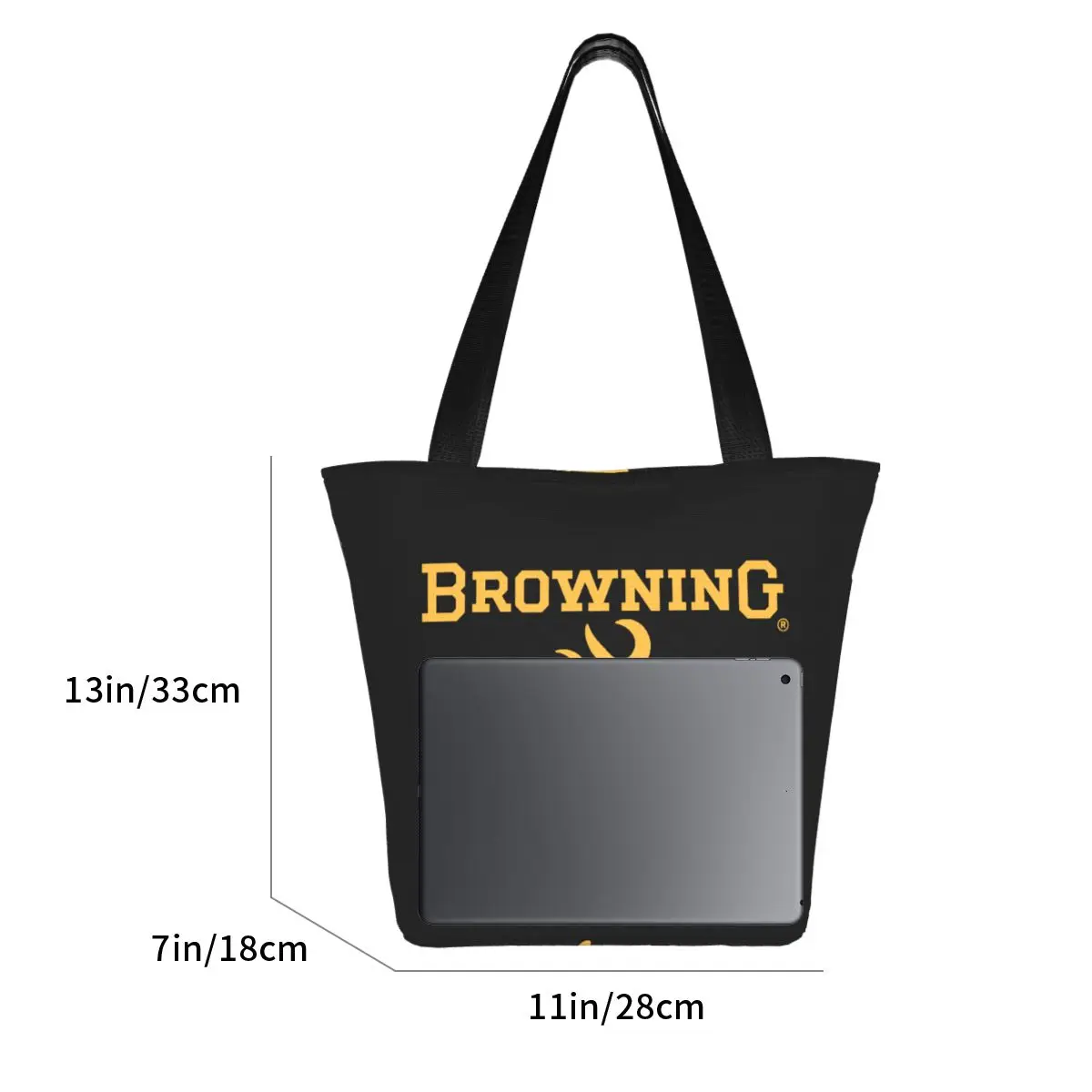Пазарска чанта с логото на Browning, дамски холщовая чанта-тоут, преносими хранителни чанти за пазаруване.