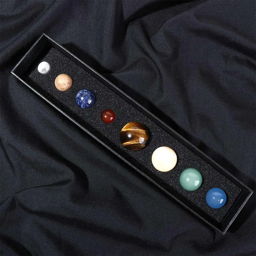 Подарък за рожден Ден на Изследване на космоса Осем планети Скъпоценни Планетата Събиране на проби от естествен камък Кристална топка на Слънчевата система