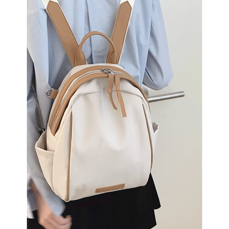 Прости ежедневни раници, дамски универсална найлонова чанта в контрастен цвят, женски училищни чанти с голям капацитет, преносима чанта