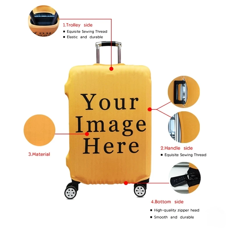 Пътни аксесоари Чанта за багаж Защита на куфара Прахоустойчив, чанта за багаж Еластичността на багажника на самолета Комплект калъфи за пътищата, куфар