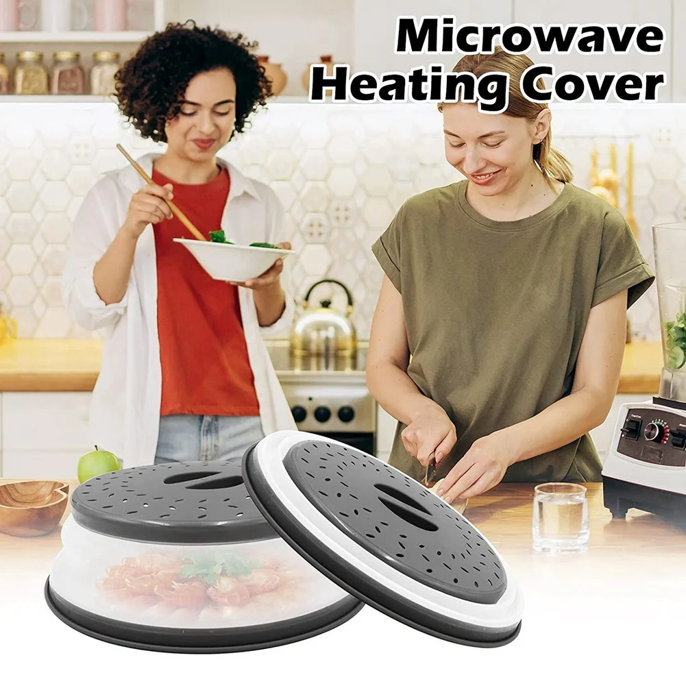 Разборная капачката на спрей за микровълнова печка, капак за микровълнова печка с удобна дръжка, кош за сита, могат да се мият в миялна машина