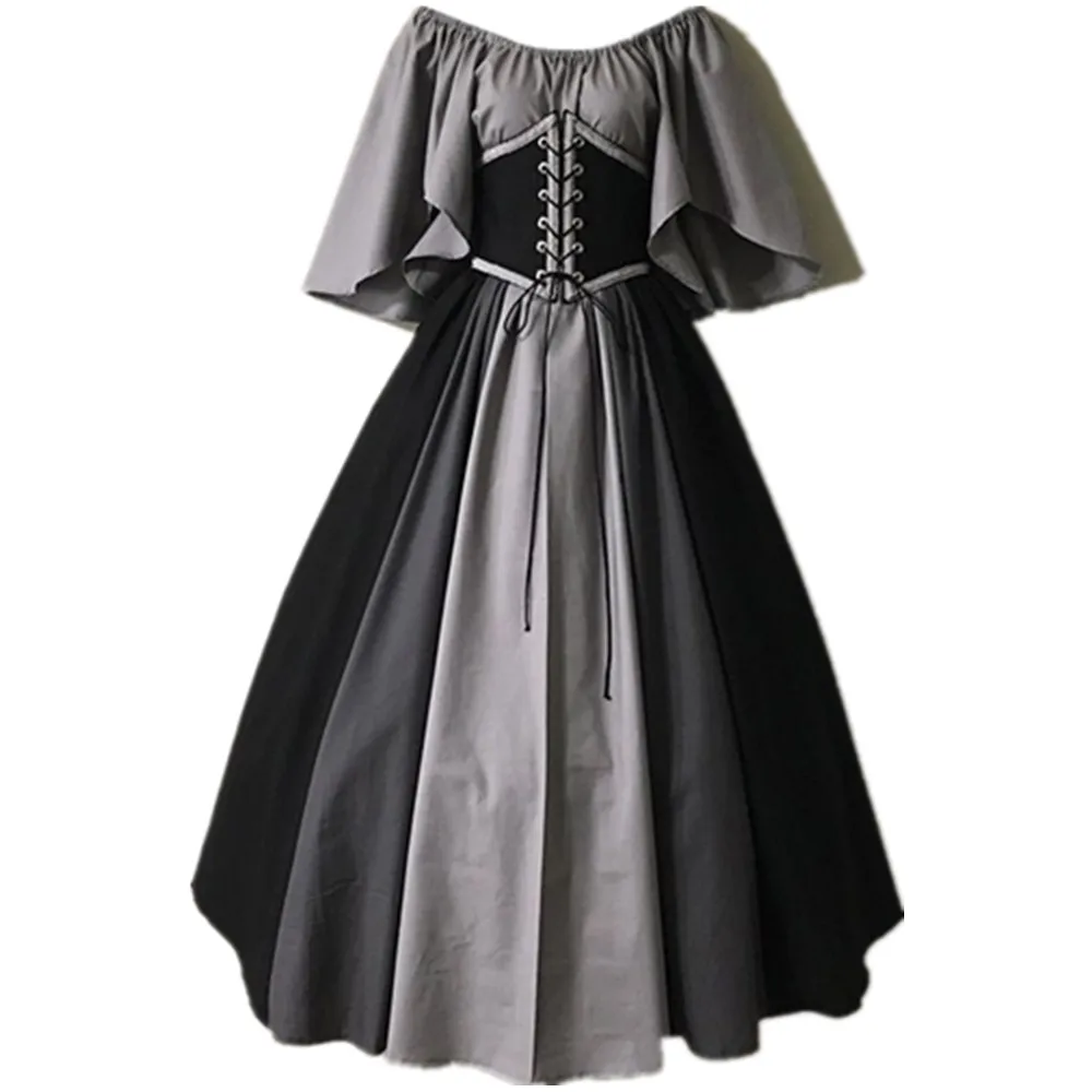 Рокля от епохата на Възраждането Женски Средновековна Викторианска Бална рокля Корсет Придворни рокли с изгорени ръкави на Маскарадните рокли за cosplay на Хелоуин