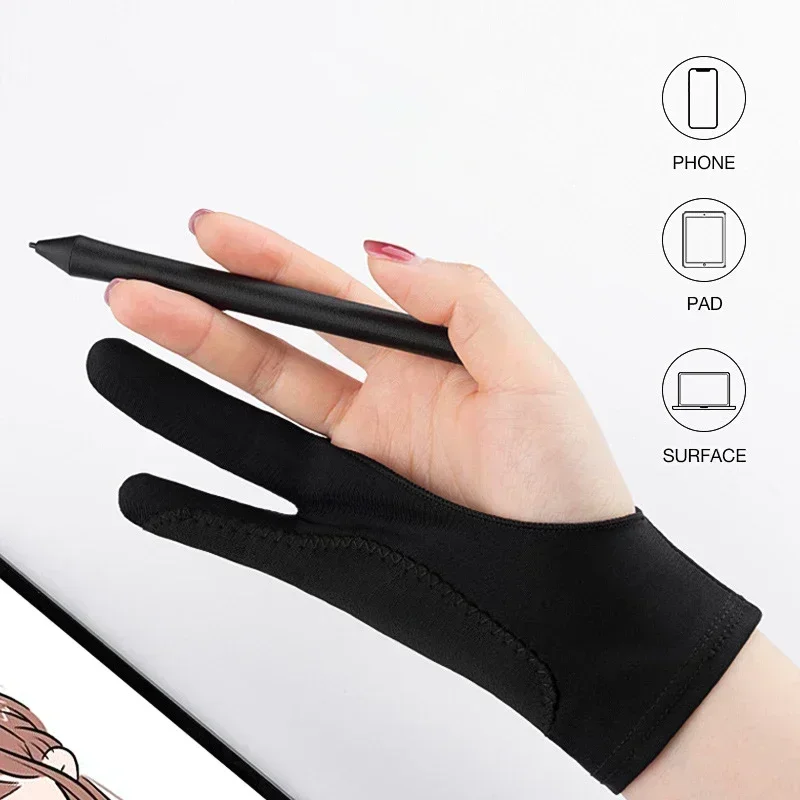 Ръкавици за рисуване с защита от перепутывания на 2 пръста, тъчпад ръкавица за екрана на таблета, ръкавица за рисуване на художника, ръкавица за запис, Противообрастающая за екрана на iPad