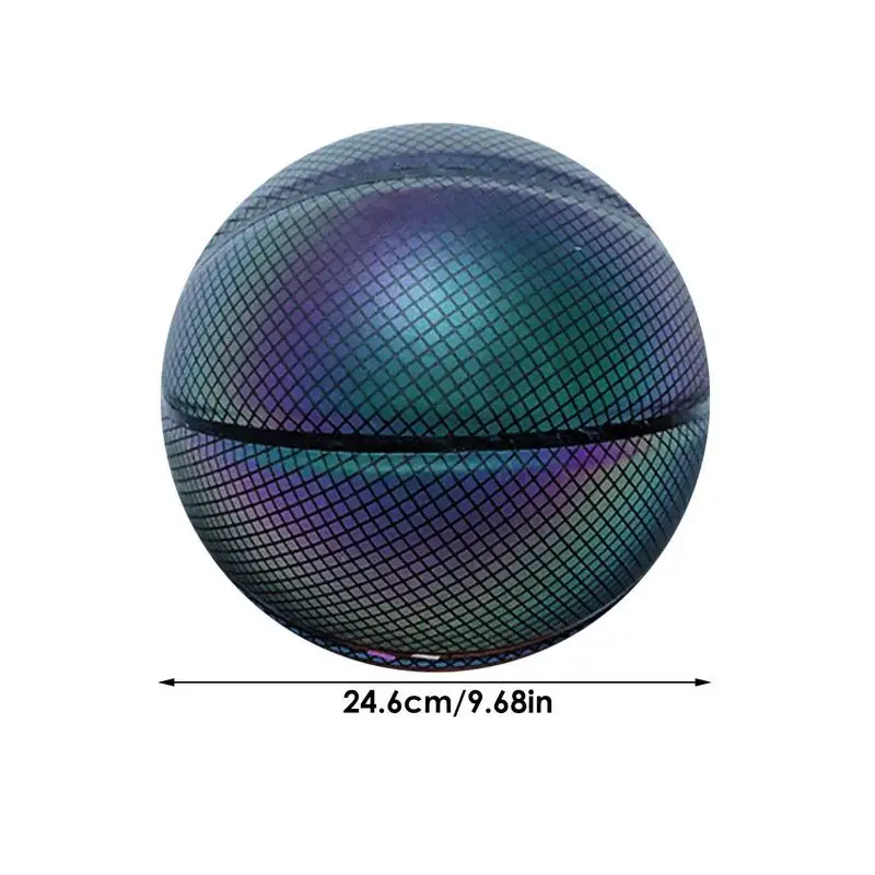 Светлинен баскетболна топка 7 размер, нажежен нощен баскетболна топка, стръмни баскетболна топка от изкуствена кожа за юноши в закрито и открито