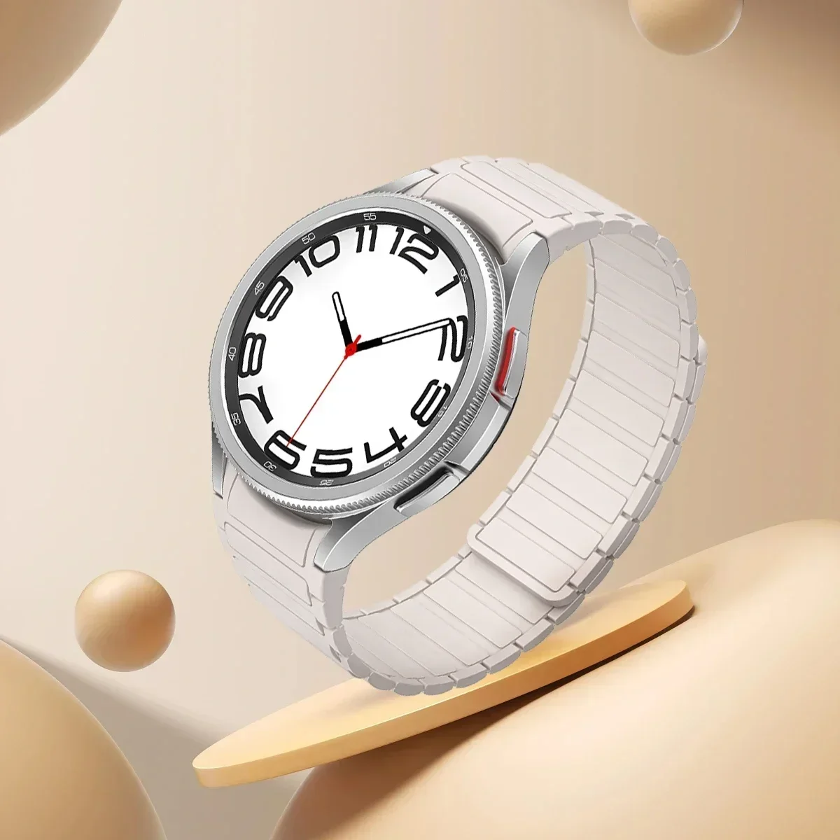 Силиконов Каучук, без Пропуски за Samsung Galaxy Watch 6/5/4 40 мм 44 мм 6 Classic 47 мм, 43 мм и Магнитна Гривна Band Watch 5 Pro 45 мм Каишка