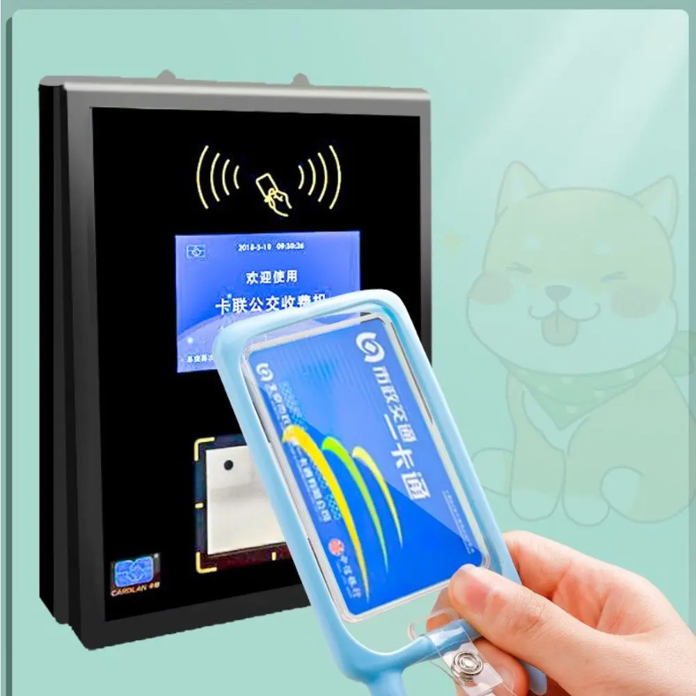 Симпатична пластмасова кредитна карта с заячьими уши Прозрачно Защитно покритие за студентски карти Притежателите на автобусни карти за Карта за достъп Калъф за самоличност