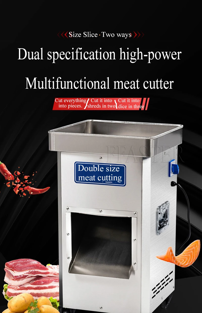 Търговски дом Мелачка Автоматична Машина за нарязване на месото на кубчета Електрическа мелачка богат на функции
