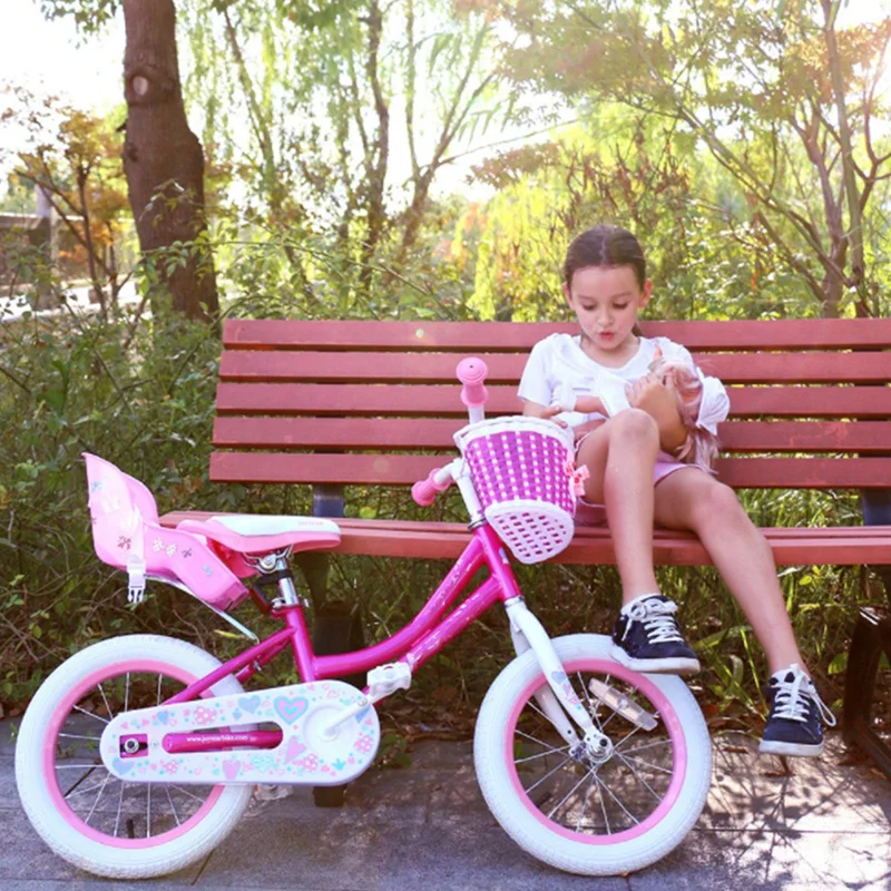 Универсална седалка, кормило за кукли със стикери, направени със собствените си ръце, аксесоари за детски велосипеди за момичета, розов