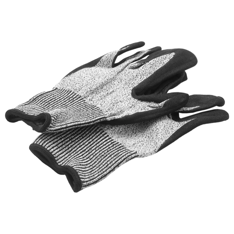 Устойчиви към нарязан-устойчиви Ръкавици 5-то ниво на 3D Comfort Stretch Fit, Здрав полиуретанов дунапрен Power Grip от нитрил, Не се Признават за контакт с храни Fda, Smart Touch, Тънък M
