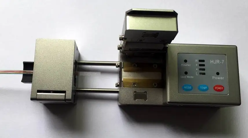 Устройство за термична източване на оптичен кабел Лентово устройство за термична източване на оптични влакна HJR-7 с нож за термична източване JR-6 с комплект батерии