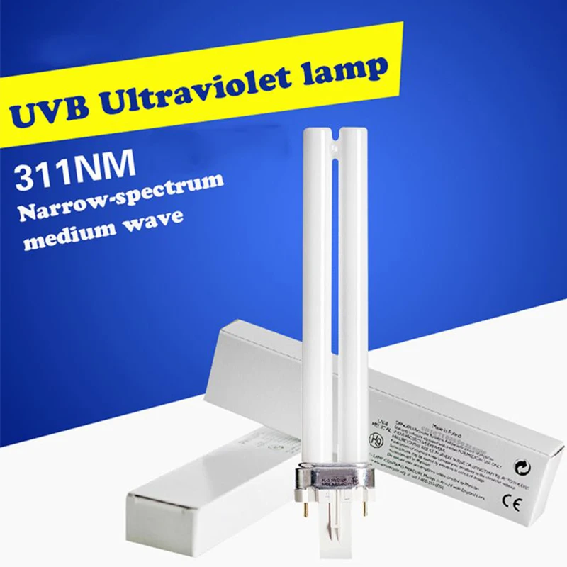 Устройство Лампа за Фототерапия UVB 311NM за Лечение на Витилиго UV-Узкополосная Терапия с Ултравиолетова Светлина Петна, Псориазис, Екзема