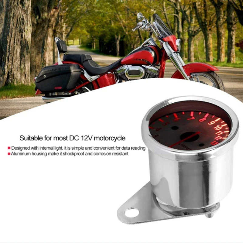 Цифров електронен индукционный Dc 12V Универсална светодиодна подсветка Универсален мотоциклет за измерване на скоростта 13K Об/мин превключване на предавките Оборотомер