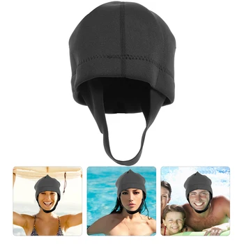 Абсорбатор за гмуркане, шапка за плуване, за шапчица за гмуркане, шапчица, за да сърфирате, шапки за гмуркане, гмуркане със защитна шапка с каишка за брадичката за мъже