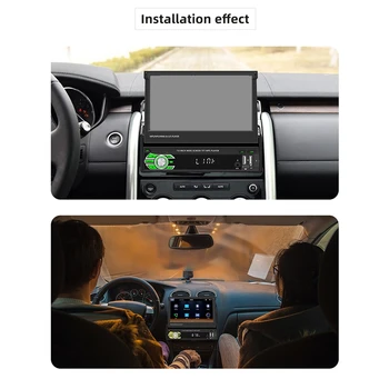 Авто изтеглящи екран 1 Din 7-инчов Безжичен Carplay Android Auto Motor преносим радиоприемник с FM приемник The Host