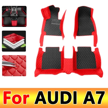 Автомобилни стелки за AUDI A7 2012 2013 2014 2015 2016 2017 2018 Потребителски автоматично Накладки за краката авто килим